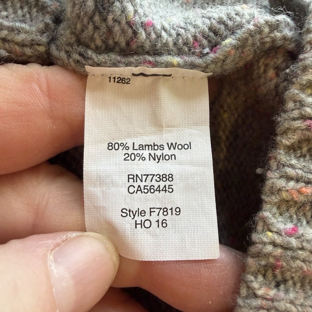 J. Crew Gray Donegal Speckled Lambswool Knit Turtleneck Sweater‎ S Small - Picture 6 of 8